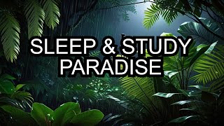 Relaxing Tropical Rainstorm and Bird Song for Sleep amp Study [upl. by Napra]