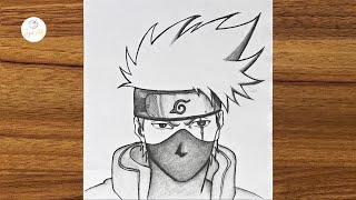 Kakashi Hatake drawing step by step  Anime drawing step by step  Easy drawing ideas for beginners [upl. by Odette35]