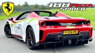 720HP FERRARI 488 PISTA SPIDER  339KMH REVIEW on AUTOBAHN [upl. by Renat]