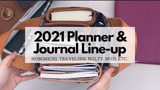 2021 Planner amp Journal Lineup  Hobonichi Nolty Muji Travelers Companyetc [upl. by Roye7]