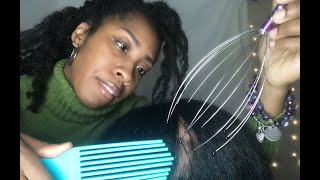 ASMR Tingly Scalp Massage And Treatment😴😴 Water Spritz Brushing And Glass Dropper Sounds [upl. by Remark]