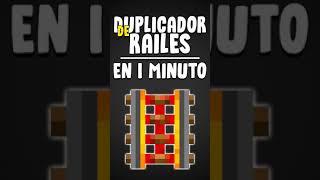 COMO HACER un DUPLICADOR DE RAILES MUY FACIL y EFICIENTE en 1 MINUTO en Minecraft 118  shorts [upl. by Katonah]