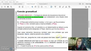 Coesão textual  lexical e gramatical [upl. by Gnuhp]