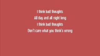 Official I think Bad thoughts lyrics [upl. by Sana]