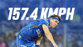 Gerald Coetzee Bowling  Gerald Coetzee 157 kmh Fastest Ball  Gerald Coetzee Fastest Ball IPL 2024 [upl. by Eiuqnom]