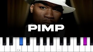 50 Cent  PIMP piano tutorial [upl. by Nomyad841]