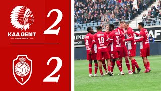 HIGHLIGHTS I KAA GENT 22 ROYAL ANTWERP FC I JPL speeldag 27 I 20232024 [upl. by Pessa]