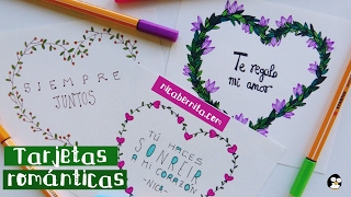 TARJETAS HECHAS A MANO CON FRASES DE AMOR 2 💖 IDEAS PARA REGALAR a tu novio [upl. by Michaela]