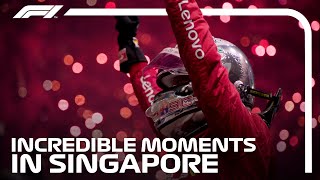 F1s Greatest Moments In Singapore [upl. by Laeria]