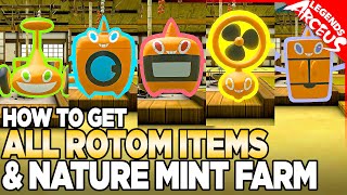 How to Get All Rotom FormsItems amp Nature Mint Farming  Pokemon legends Arceus [upl. by Llennoc]