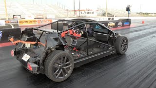 The Worlds Lightest Tesla Plaid Goes To The Drag Strip [upl. by Etnod]