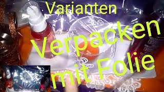 Geschenk Präsent verpacken Varianten Tipps Ideen Verpackungen mit Folie [upl. by Ahsinan]