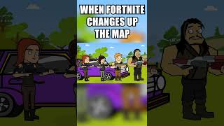 When Fortnite changes up the map fortnite shorts [upl. by Libenson571]