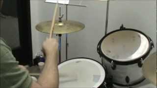 How to play drum rudiment ParadiddleDiddle on hihat and snare drum Great Exercise [upl. by Milurd]