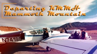 High Elevation Departure from KMMH Mammoth Mountain in a Piper Aztec after a Ski Trip [upl. by Ynnahc]