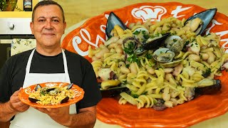 PASTA e FAGIOLI AI FRUTTI DI MARE  Ricetta ESTIVA SPETTACOLARE [upl. by Tyree]