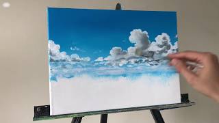 Cloud Acrylic STEP by STEP Painting Tutorial ColorByFeliks [upl. by Etteb]