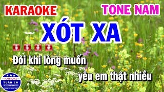 Karaoke Nhạc Sống Xót Xa  Tone Nam Tuấn Cò Karaoke [upl. by Ashla]