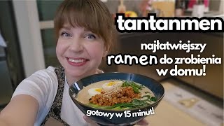 Przepis na domowy RAMEN  tantanmen  najłatwiejszy ramen do zrobienia w domu [upl. by Bokaj]