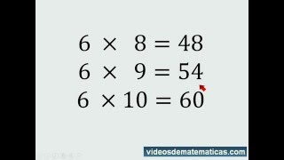 Tabla de multiplicar del 6 fácil y rápida [upl. by Lacsap329]