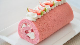 Strawberry Roll Cake [upl. by Atsugua]