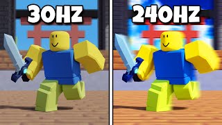 30Hz vs 60Hz vs 144Hz vs 240Hz  Refresh Rate Comparison Roblox Bedwars [upl. by Aizan560]