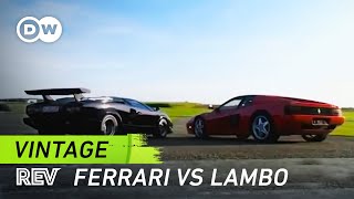 Ferrari Testarossa vs Lamborghini Countach  Vintage [upl. by Eivi966]