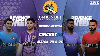 🔴Revenge Week Rivalry Mumbai vs Bengal amp MP vs Bengaluru LIVE Double Header shorts rc24 c24 [upl. by Perron]