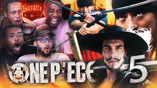 Mihawk vs Zoro was a MOVIE One Piece Netflix Live Action Ep 5 quotEat at Baratiequot REACTION [upl. by Neliac]