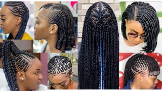 Creative Cornrow styles for 2023 Beautiful Hair styles for events Ladies Trending Hair styles [upl. by Novihc]