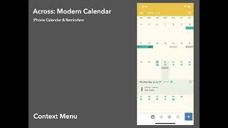 Across Modern Calendar Context Menu [upl. by Jacobson302]