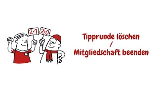 Kicktipp  Tippspiel löschen  Mitgliedschaft beenden  Video 2 [upl. by Killoran]