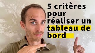 5 critères à respecter pour créer un tableau de bord [upl. by Ayo]