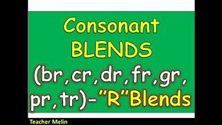 CONSONANT BLENDS  R blends [upl. by Dettmer]