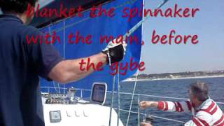 Gybing an Assymmetrical Spinnaker on quotthe Insidequot [upl. by Yvon]