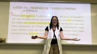 Lista 13  Revisão n1 das funções sintáticas  2ª parte [upl. by Aneeram]