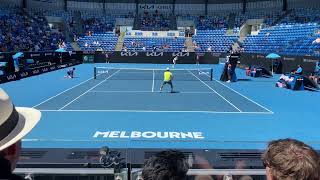 Andrey Rublev Court Level Footage  Incredible Backhand Pass AO 2022 [upl. by Ries]