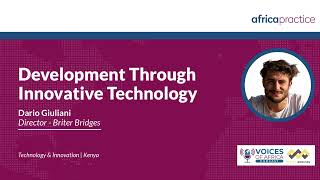 Development Through Innovative Technology with Dario Giuliani [upl. by Trefor]