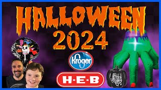 HEB amp Kroger Halloween 2024 Shopping Walkthrough Code Orange New Decor Shop With Me HEB Grocery [upl. by Zere]