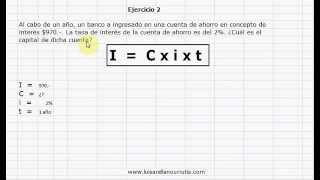 Luis Arellano Urrutia Calculo de capital en interes simple [upl. by Etan]