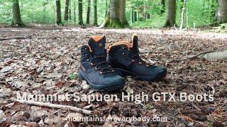 Mammut Sapuen High GTX Boots Review  High Quality Hiking Boots [upl. by Udelle]