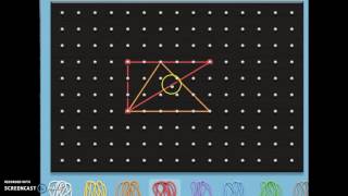 Area of Parallelograms and Triangles Using a GeoBoard [upl. by Aihsenrad478]