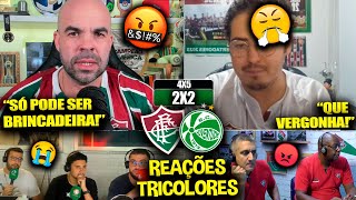 REAÇÕES dos TRICOLORES FURIOSOS com a ELIMINAÇÃO  FLUMINENSE 2X2 JUVENTUDE REACT COPA DO BRASIL [upl. by Selda]