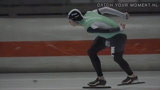 Sven Kramer techniek bocht schaatsen slowmotion speed skating technique [upl. by Rori627]