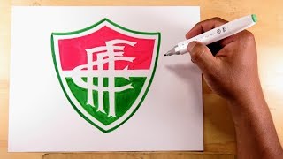 Como desenhar facilmente o escudo do Fluminense Club [upl. by Enorel]