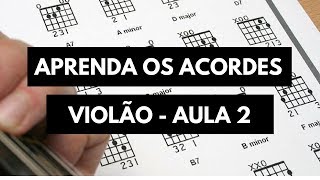 Aprendendo Acordes Violão Aula 2 [upl. by Eliga]