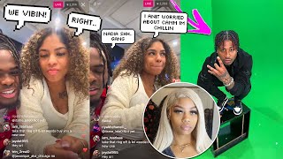 WOODA AND NADIA ON IG LIVE CUFFED UP WHILE RESPONDING TO CAMM AND ARI ABOUT LINKIN UP😳😔 [upl. by Nosna]