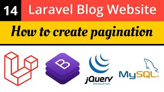 Laravel Tutorials  Create pagination with laravel 8 and bootstrap 4  Laravel Blog Website [upl. by Olmsted]