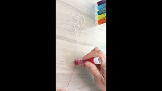 Magical RAINBOW THREAD Paint Paper Crafts 🌈 🤩 [upl. by Notsle]