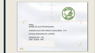 ENVELOPE CARTA  COMO PREENCHER [upl. by Nosyla615]